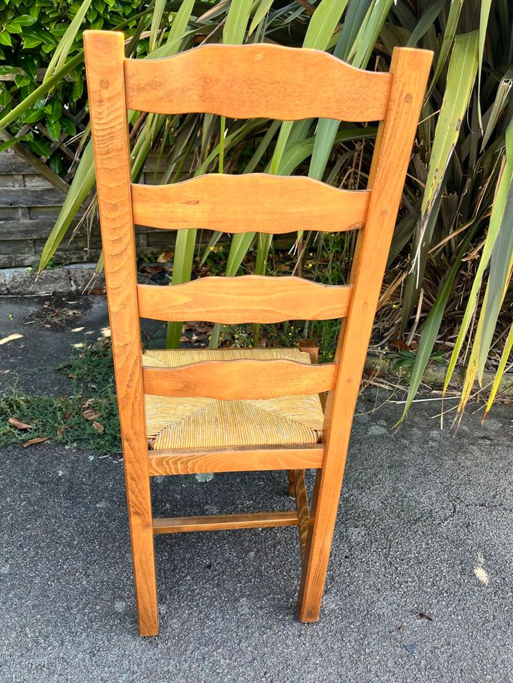 6 CHAISES BOIS ET PAILLE Meubles