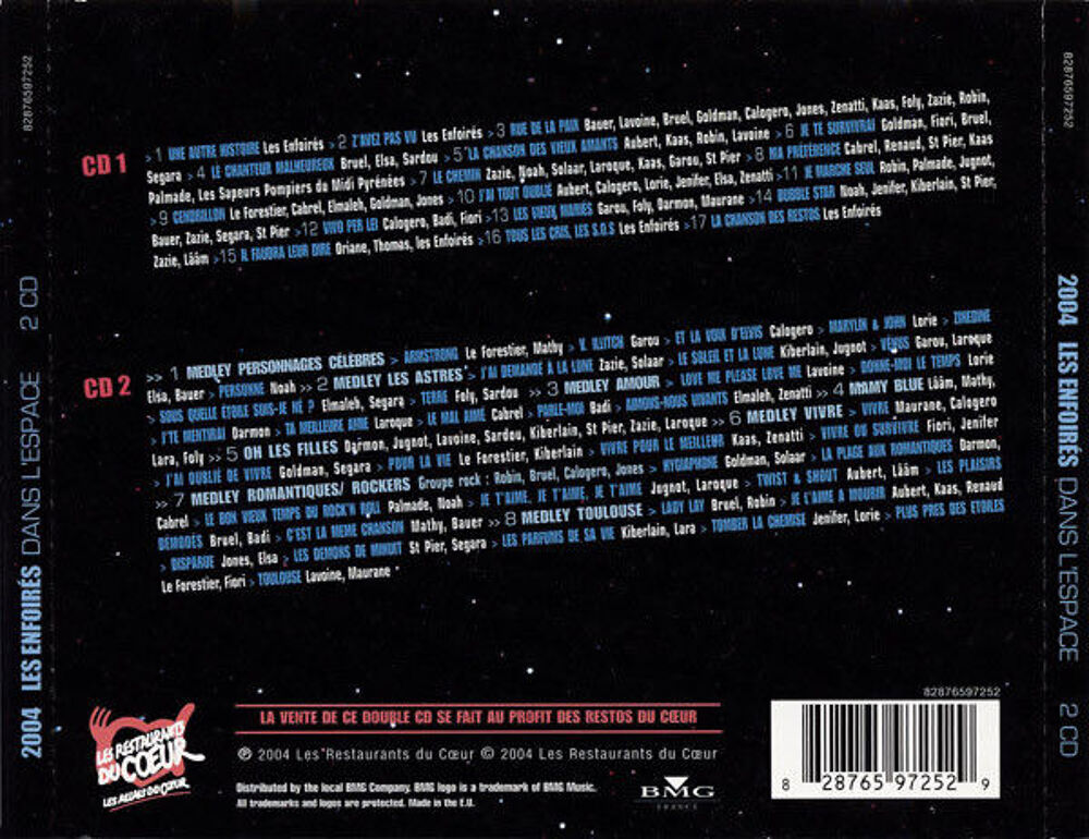 CD Les Enfoir&eacute;s ?? 2004 - Les Enfoir&eacute;s Dans L'Espace CD et vinyles