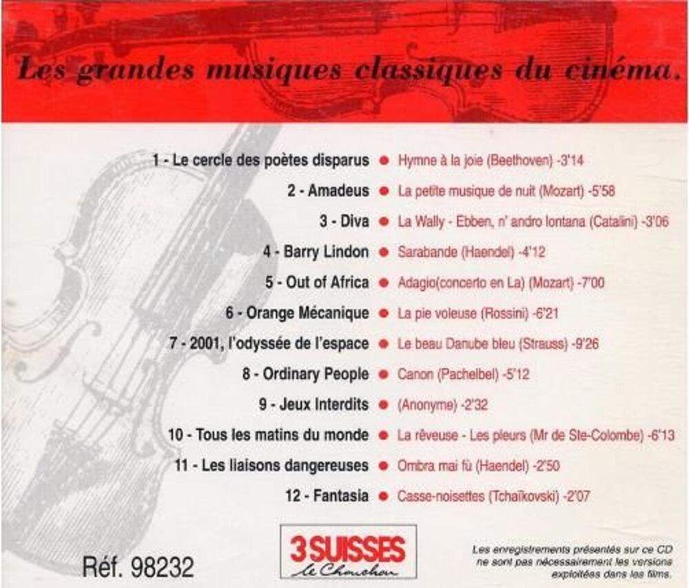 LE CINEMA A 100 ANS CD et vinyles