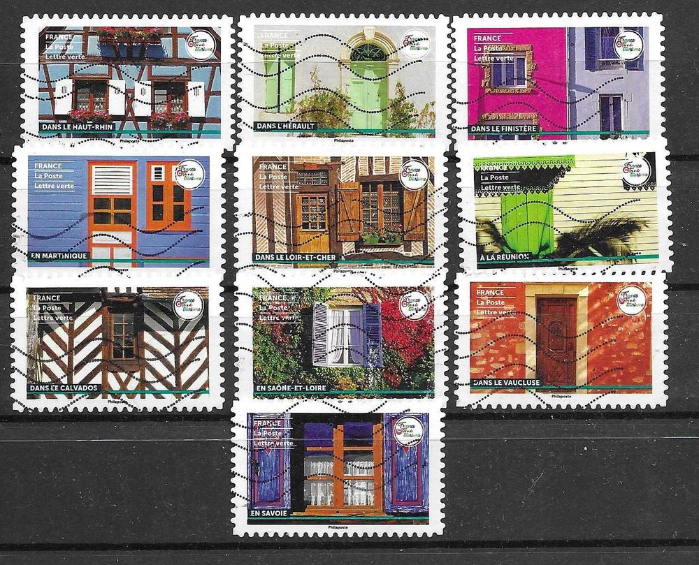 lot de 10 timbres oblit&eacute;r&eacute;s des le no 2169 de 2022 