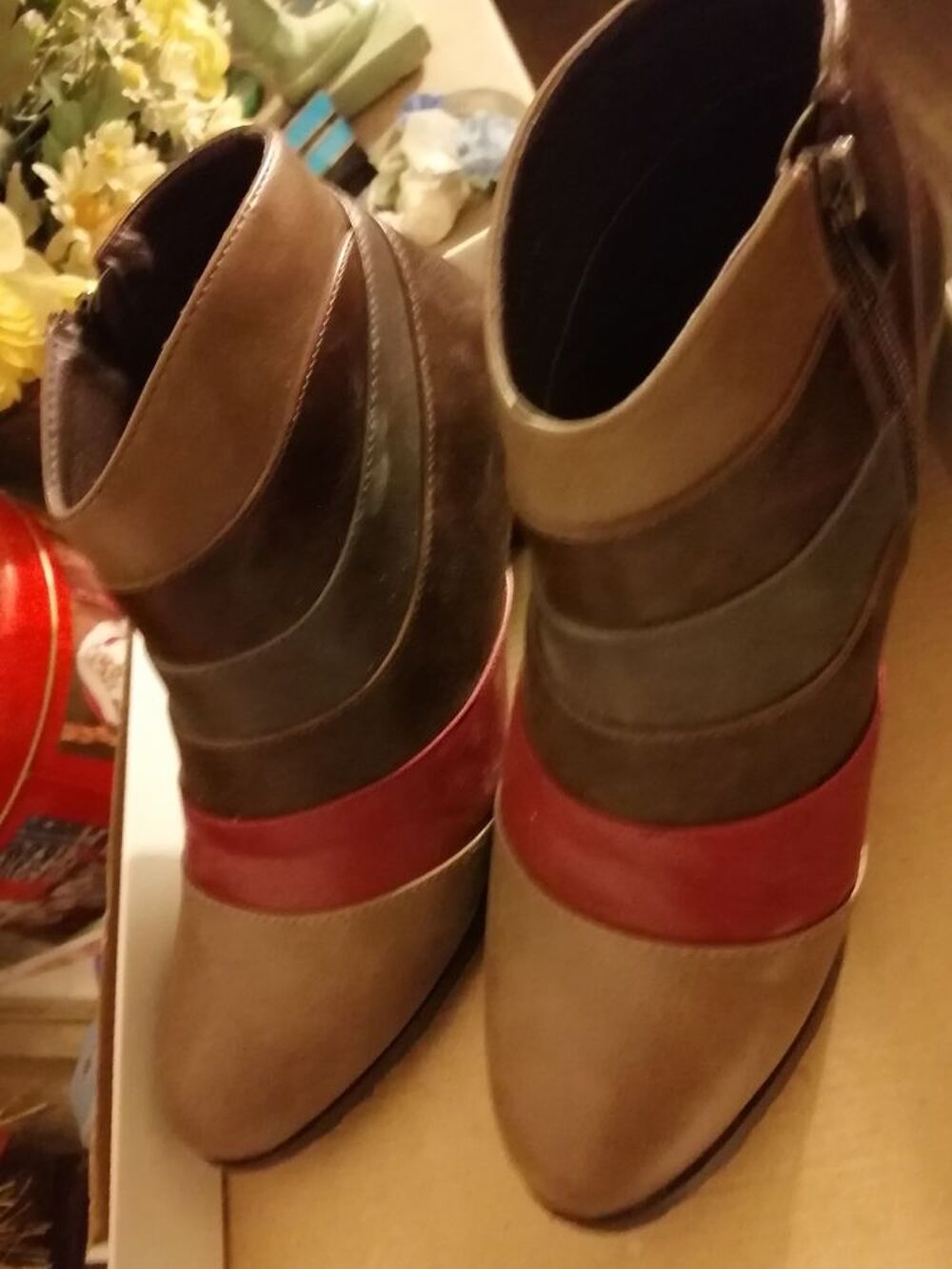 Boots bottines multicolores Chaussures