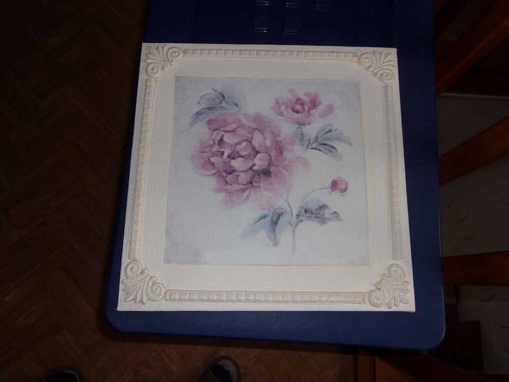  ensemble de deux cadre fleuri de 0,35x 035 de cot&eacute;s Décoration