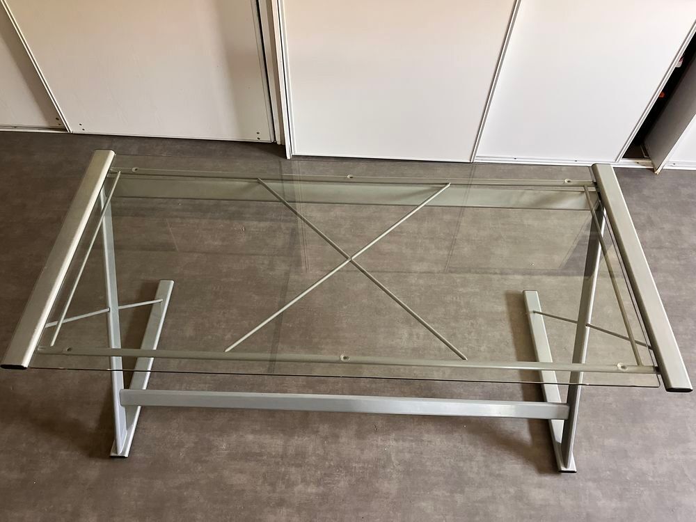 Bureau en verre et aluminium Meubles