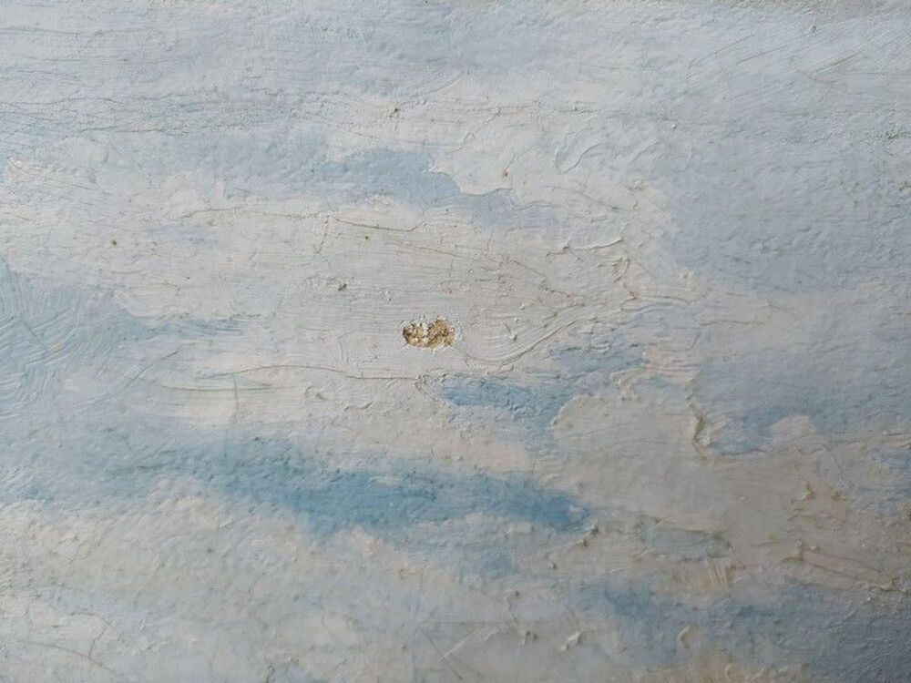 Tableau Ancien Paysage Vue de La Roche-Posay.
Décoration