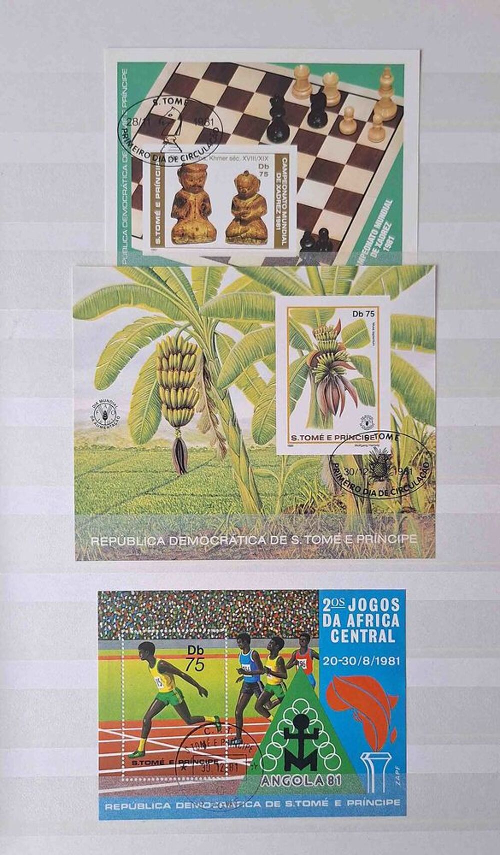 S&eacute;rie de timbres de collection de Saint Thomas et Prince 