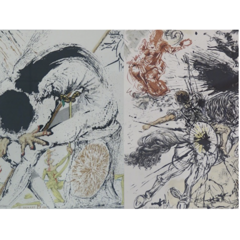 2 s�rigraphies de DALI, Dulcin�e et Don Quichotte 800 Bosc-le-Hard (76)