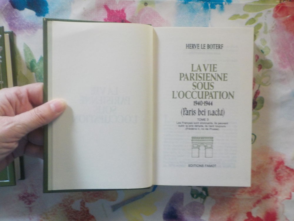 LA VIE PARISIENNE SOUS L'OCCUPATION T1&agrave;4 de Herv&eacute; LE BOTERF Livres et BD