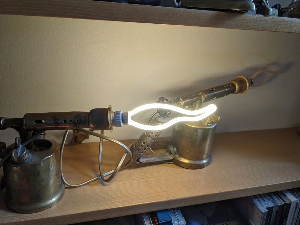 Paire de 2 Lampes chalumeau de chevet avec ampoule flamme tr Décoration