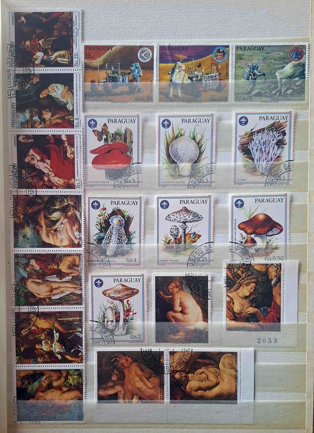 S&eacute;rie de timbres de collection du Paraguay bis 