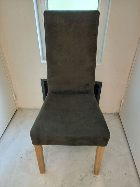 3 chaises tissus Nubuc gris TBE 60 Saint-Andr-lez-Lille (59)