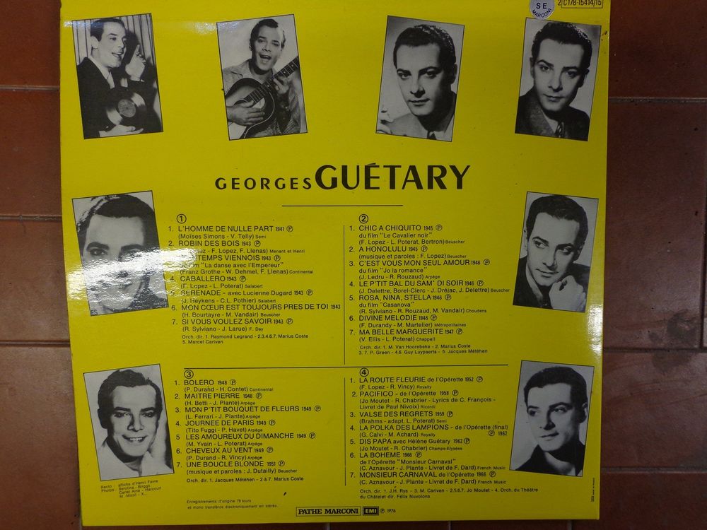 GEORGES GUETARY 1978 double vinyle 33T CD et vinyles