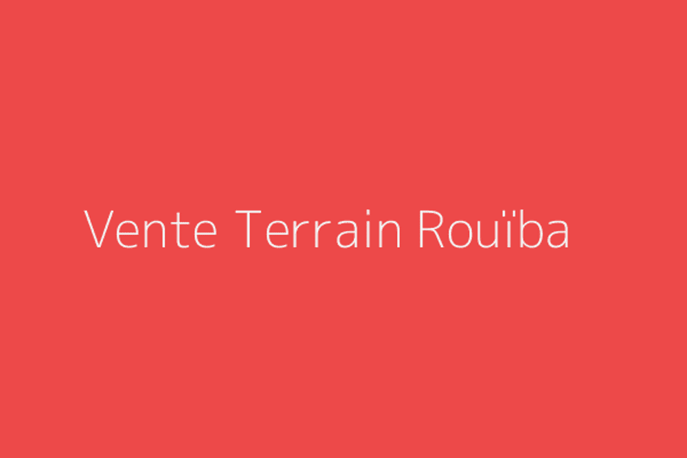 Vente Terrain Terrain 135 M² CADAT ROUIBA Rouiba (Algerie)