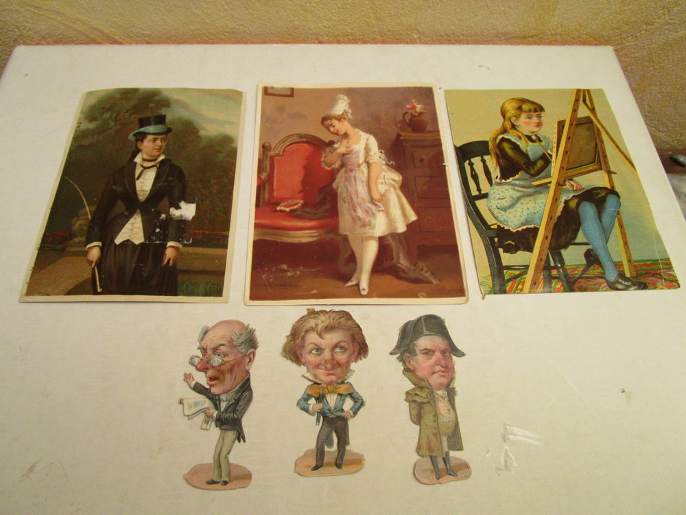 PETIT PERSONNAGE HISTORIQUE +REPRODUCTION TABLEAU PAPIER 