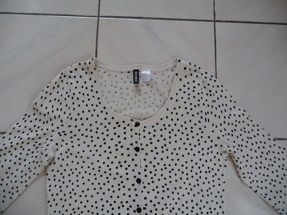 Gilet beige pois noirs T.38 DIVIDED - Neuf Vêtements