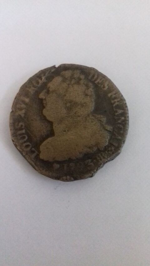 Pi�ce de 2 Sols Louis XVI 1793 l'An V de la R�publique 45 Besan�on (25)