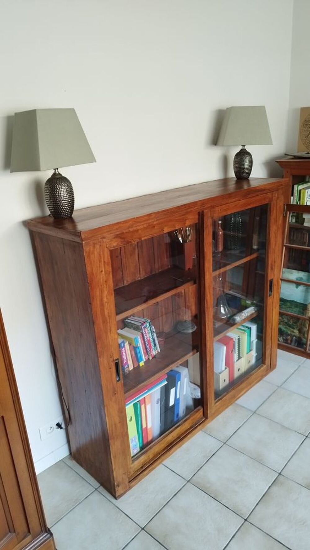 Meuble vitrine teck bois exotique Meubles