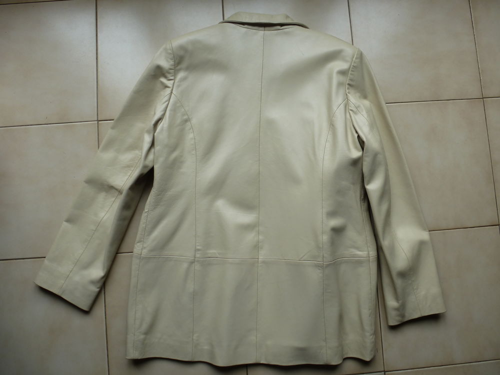 Veste en cuir beige femme (agneau) TBE Vêtements