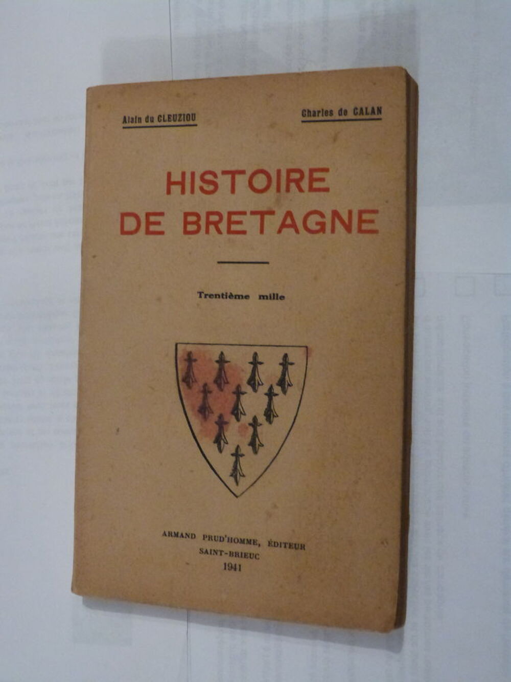 HISTOIRE DE BRETAGNE de 1941 Livres et BD