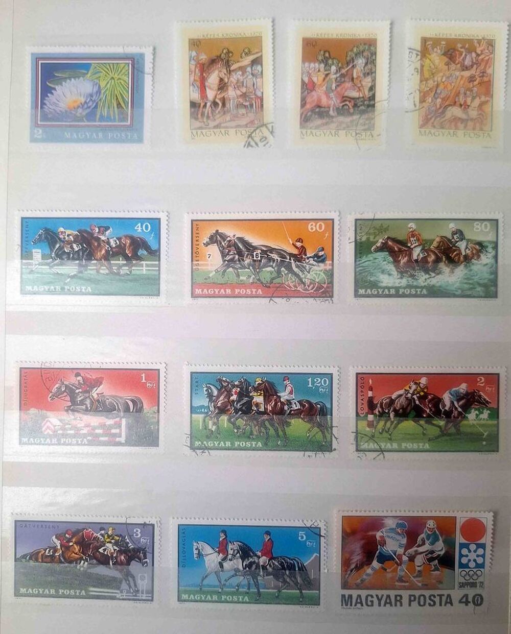 S&eacute;rie de timbres de collection de Hongrie 
