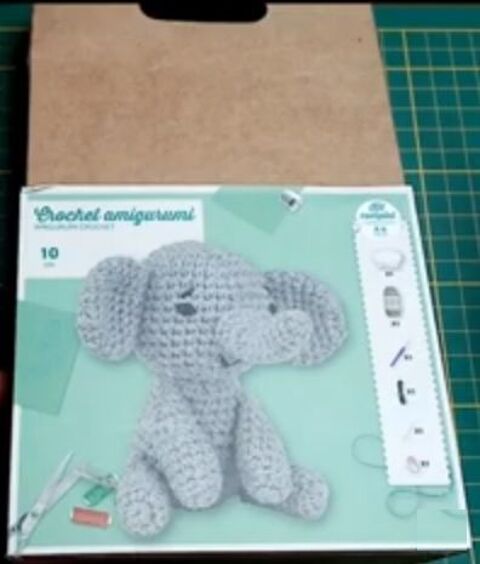 kit crochet amigurumi neuf peluche éléphant Beauchamp (95)