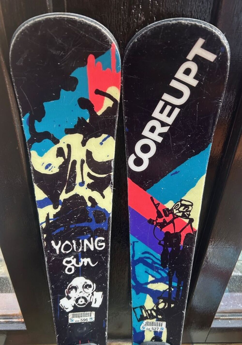 Ski 132 cm spatules en relev&eacute; 2 c&ocirc;tes COREUPT avec housse Sports