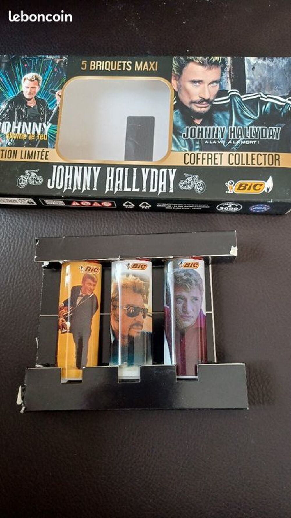 
3 briquets Bic neuf Johnny Hallyday neuf 
