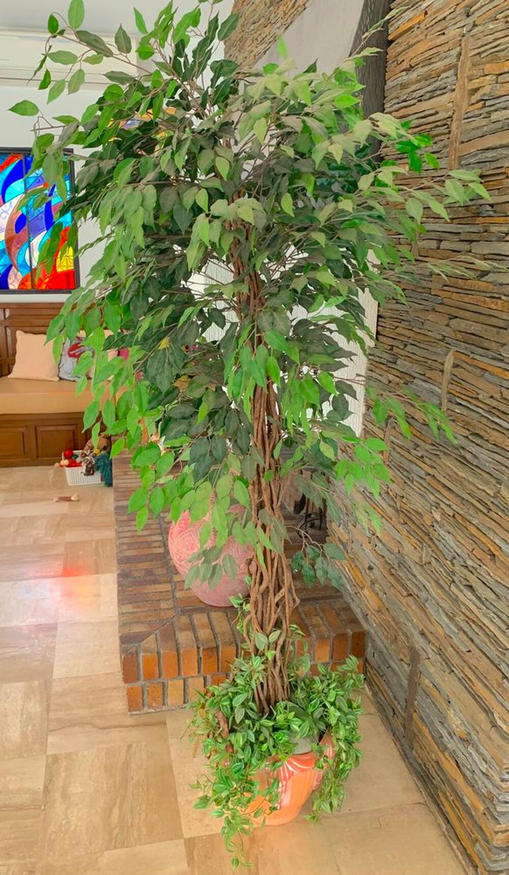 Lot de 4 arbres artificiels Décoration