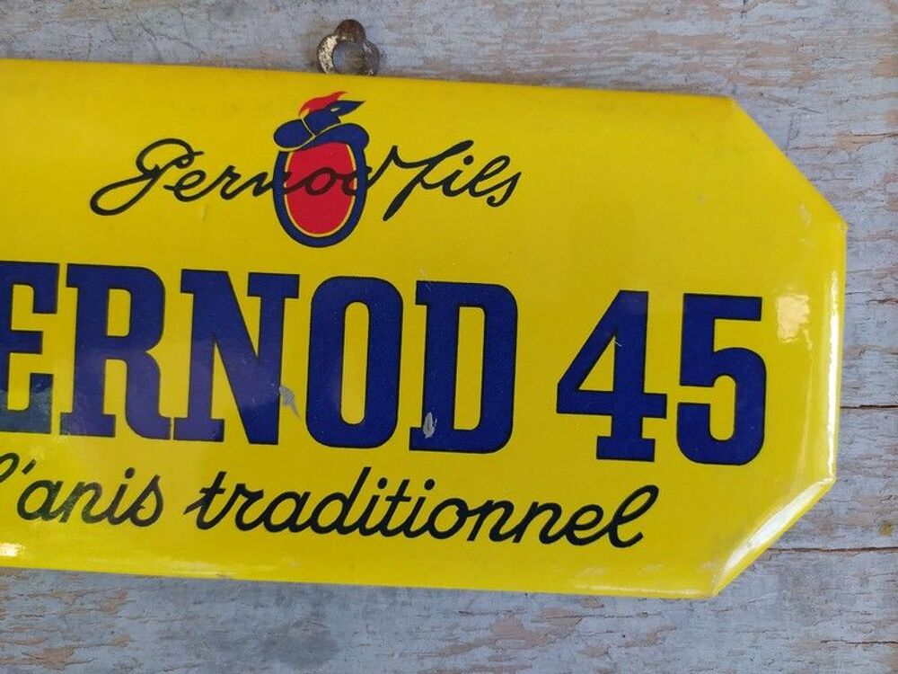 Rare Plaque Glacoide Pernod 45 / Pastis Anis 