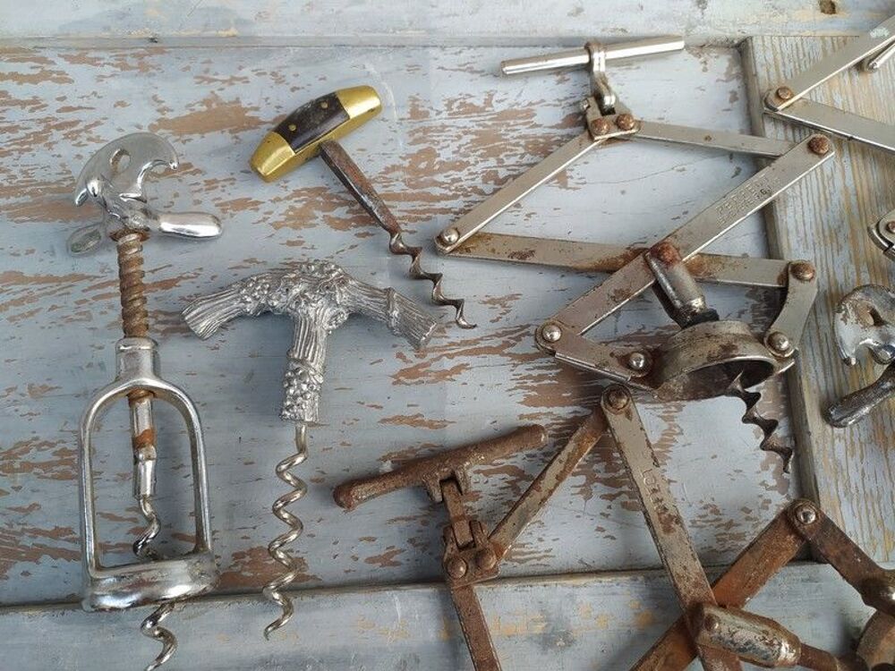 Lot Huit Tire Bouchon Anciens Vin Vigne Oenologie 
