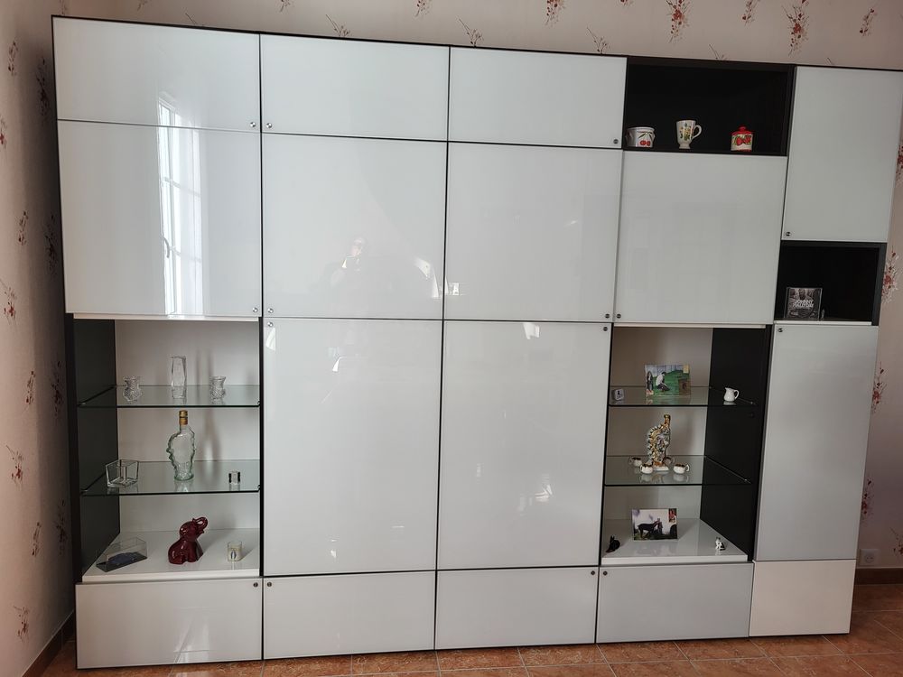 Living laqu&eacute; blanc Mobilier de France Meubles