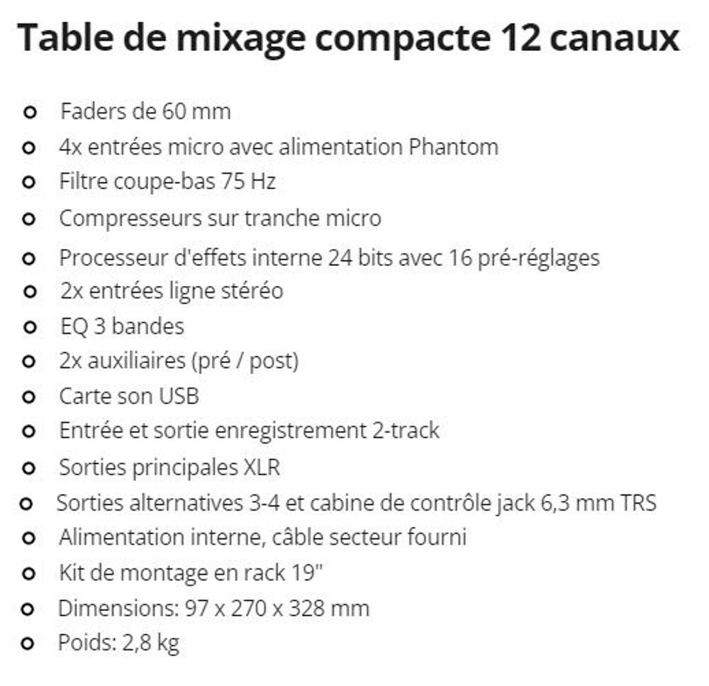Table de mixage behringer Consoles et jeux vidos