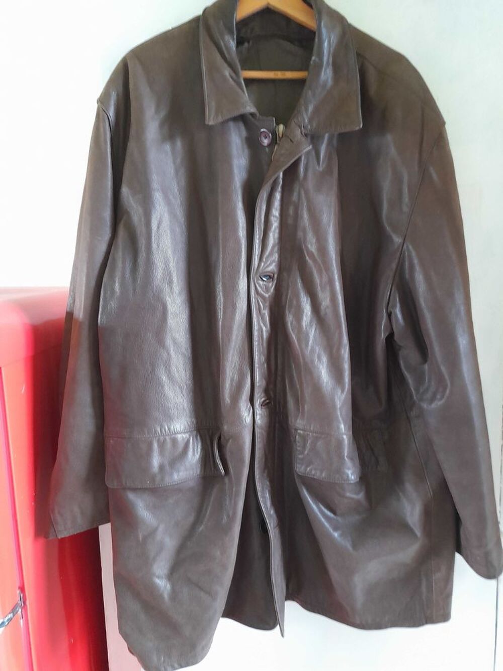 veste en cuir de vachette homme Vêtements