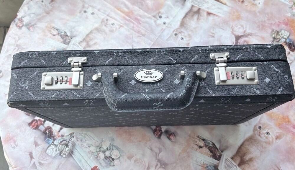 Bemilex set couteaux inox noir/ argent&eacute; avec &eacute;tui Cuisine