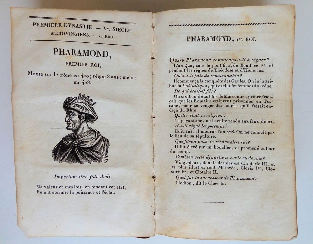 Livre ancien, L'HISTOIRE DE FRANCE PAR LE RAGOIS 1833 