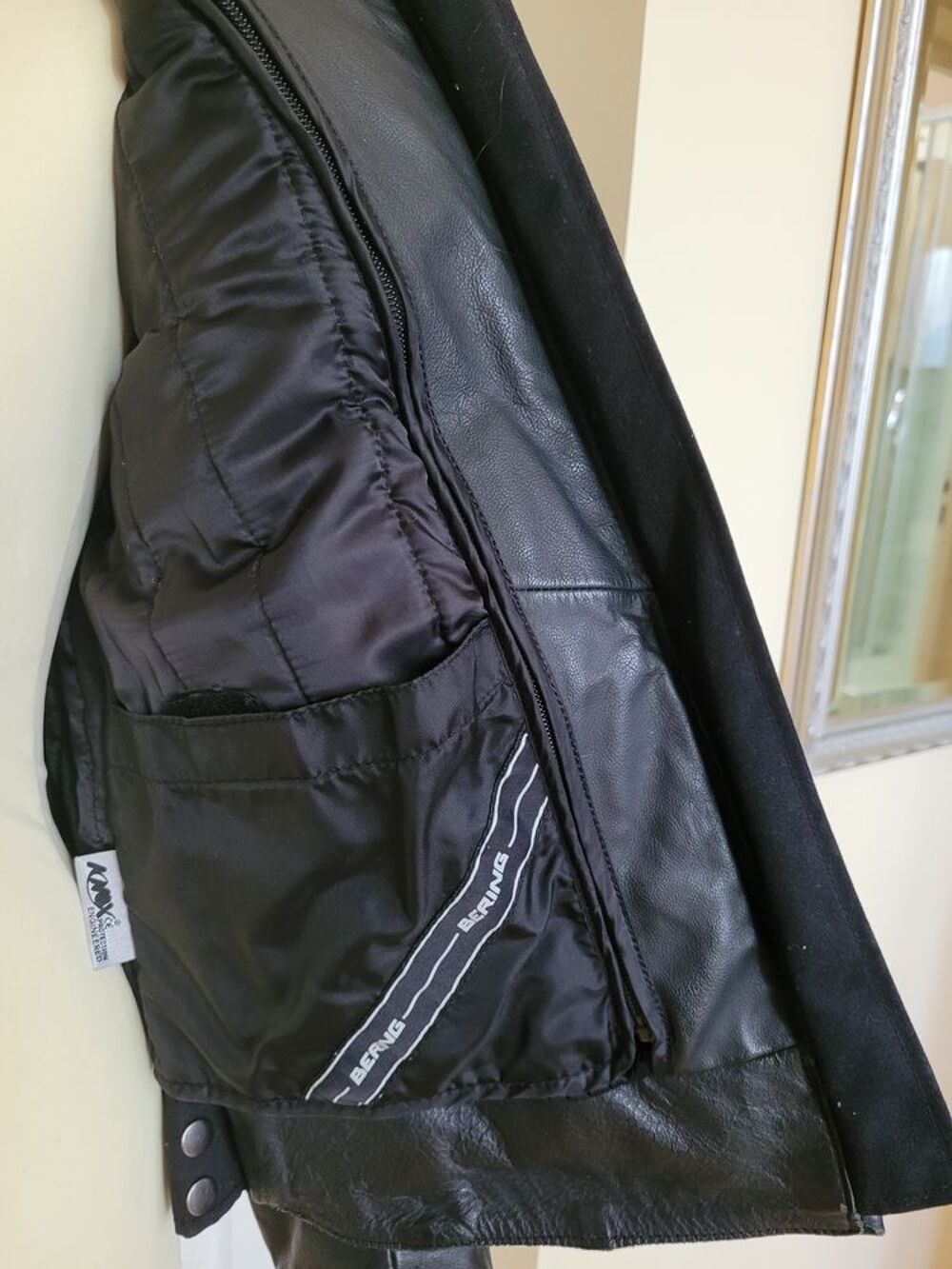 Blouson Moto Cuir Noir Sports