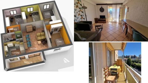   sans frais d'agence: appartement 5p meubl�, Lyon 5- ste foy  Appartement - 5 pi�ce(s) - 85 m�