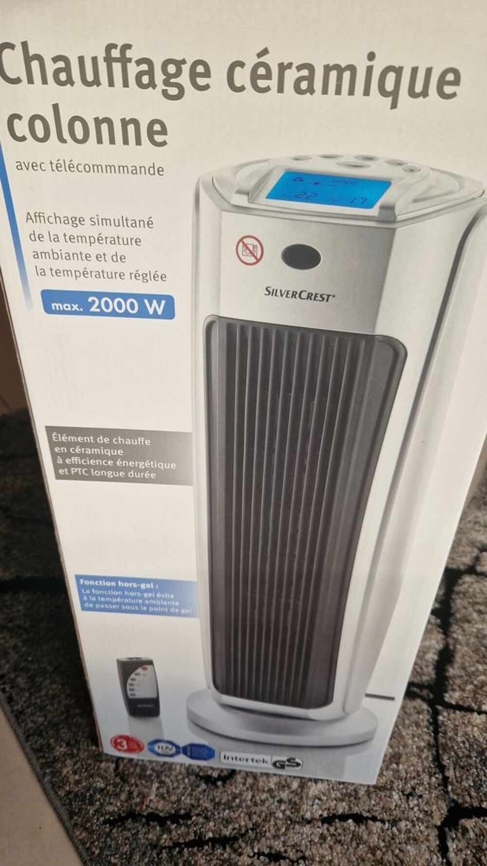 Chauffage c&eacute;ramique colonne SHT 2000 W - Silvercrest Electroménager