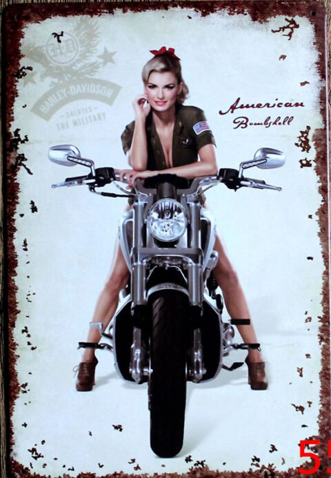 30 X 20 Plaque Acier vintage D�co Moto Harley 33 army 6 Sain-Bel (69)