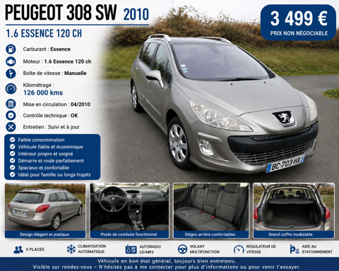 Peugeot 308 sw 1.6 VTi 120ch Premium