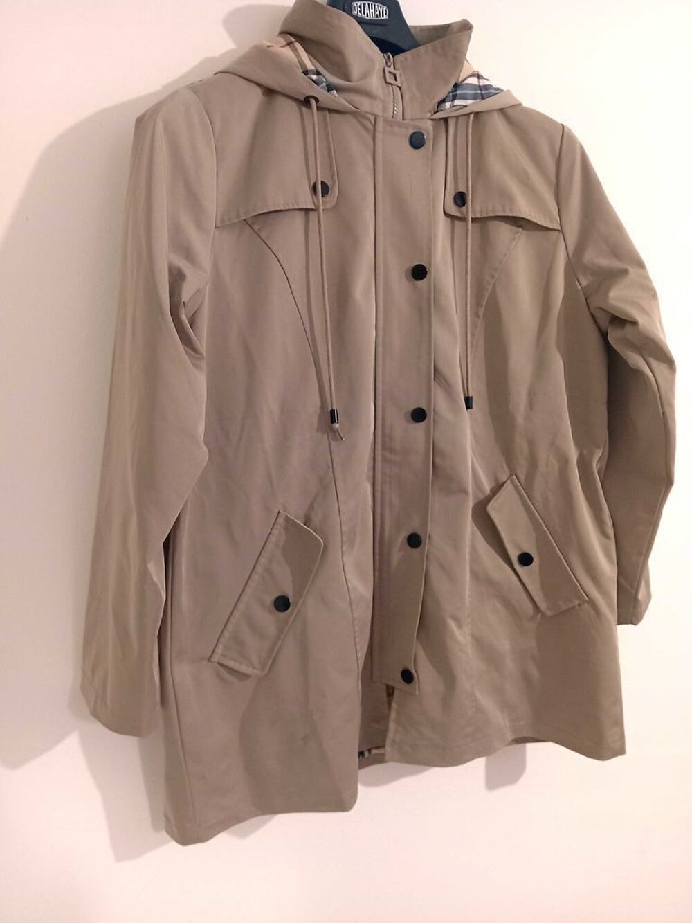 &eth;ŸOE&iquest; Veste Coupe Vent Imperm&eacute;able avec capuche Taille L Saphirose Vêtements