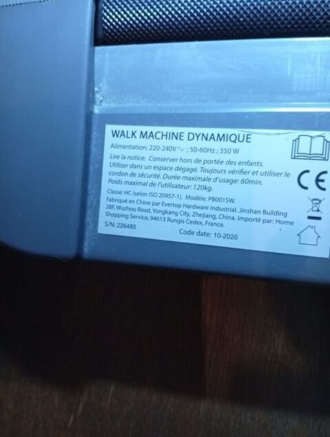 Tapis de marche walk machine dynamique PB001SW Clamanges (51)