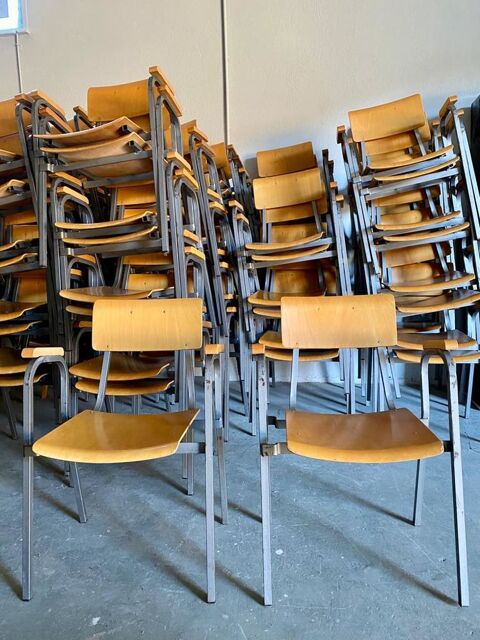 Chaises de bureau design vintage scandinave lot série 110 Wintzenheim (68)