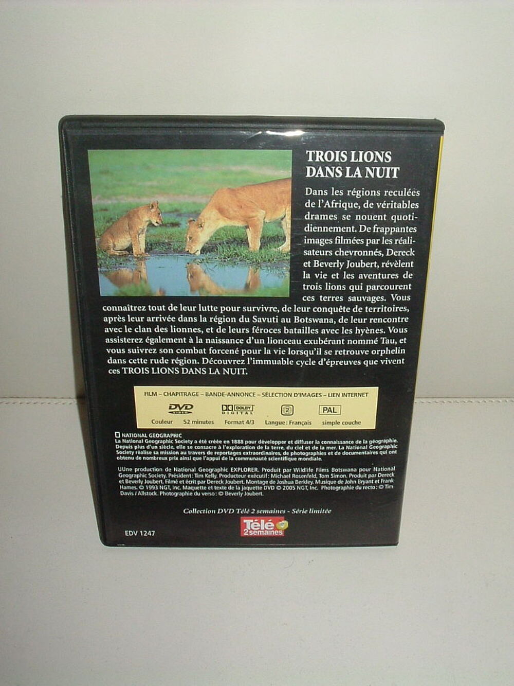 DVD reportage Trois Lions dans la nuit DVD et blu-ray