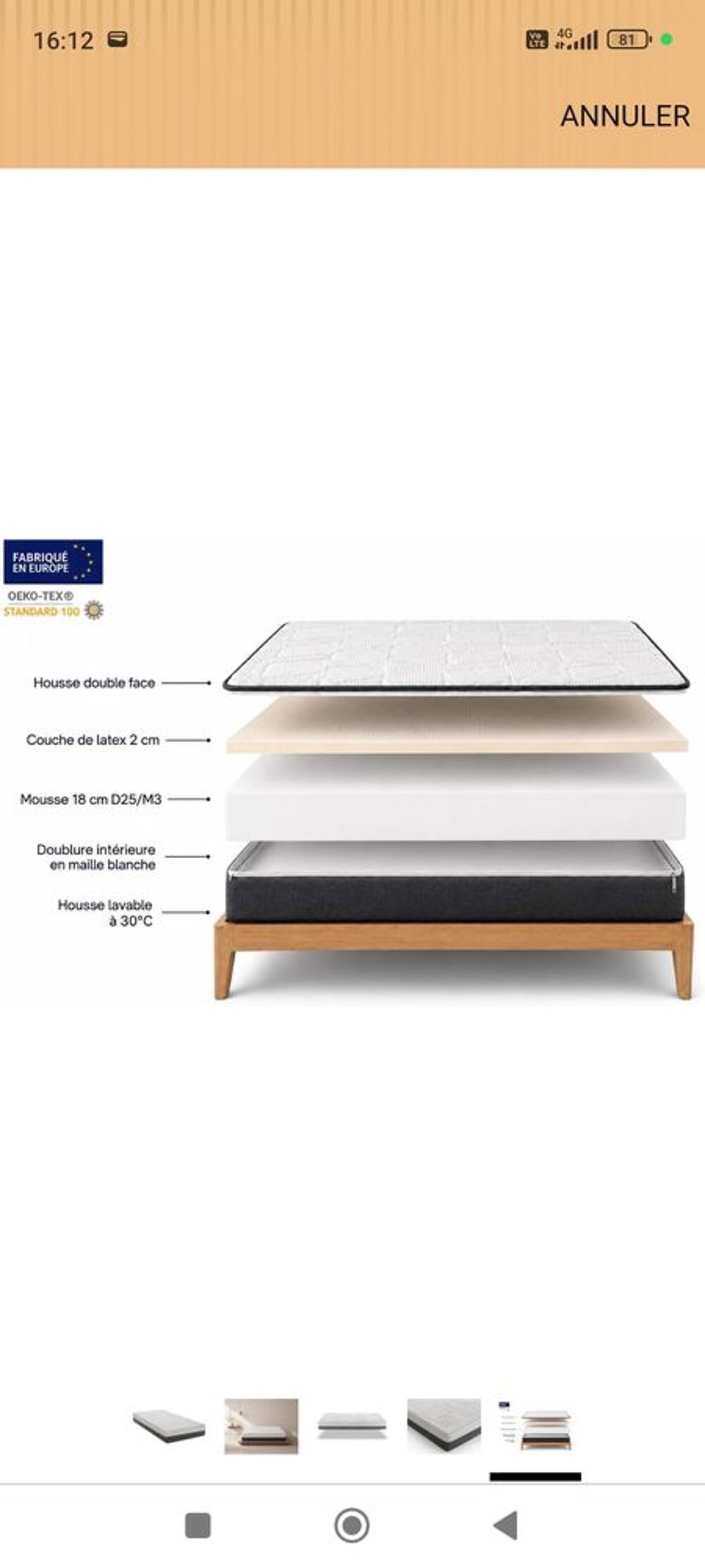 Lit enfant 90x200 avec sommier et matelas Mobilier enfants