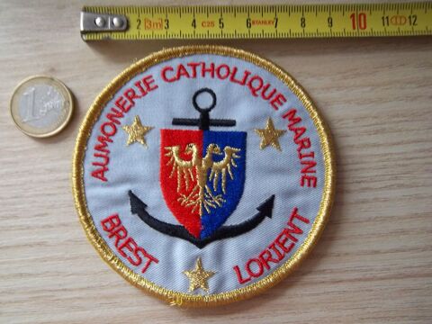 écusson aumônerie catholique marine Brest Lorient insigne  Valognes (50)