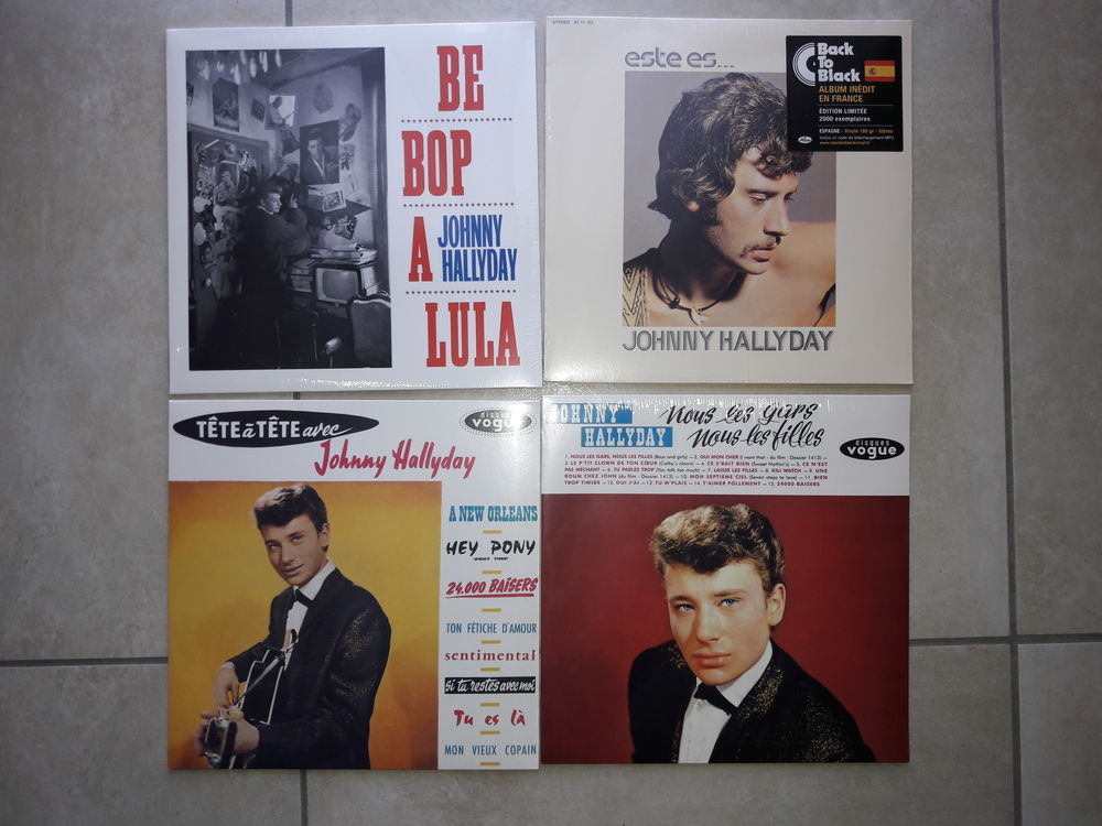LOT DE 4 LP JOHNNY HALLYDAY * NEUF SOUS BLISTER * CD et vinyles