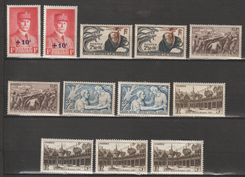 TIMBRES NEUFS** ANNEE 1941
9 Valros (34)