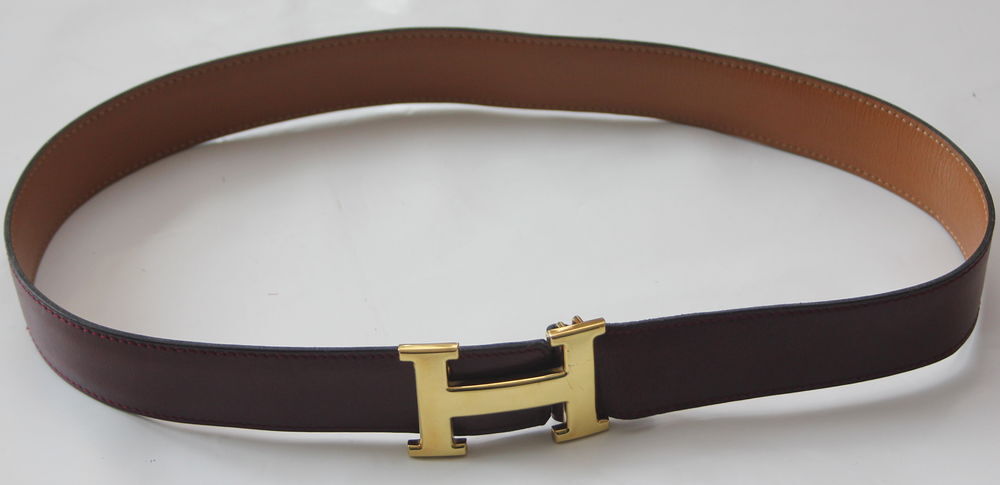Ceinture r&eacute;versible HERMES vintage 60 Maroquinerie