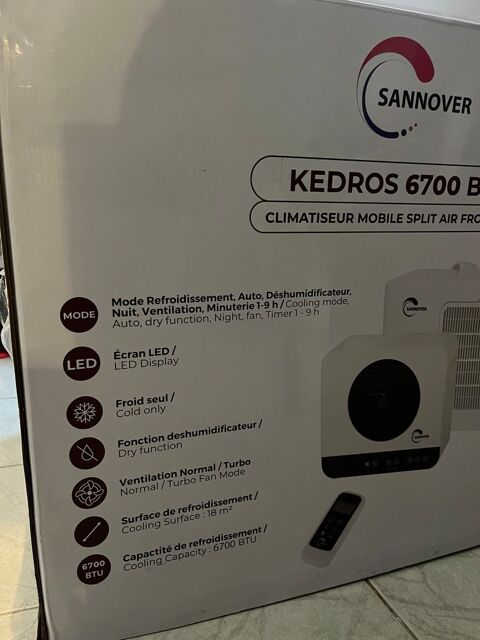 CLIMATISEUR MOBILE MARQUE SANNOVER - KEDROS 6700 BTU- Sainte-Hélène (71)