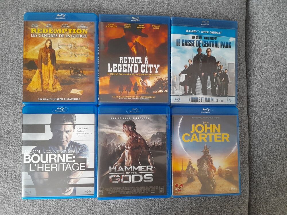 32 BLU-RAY = 3 euros pi&egrave;ce DVD et blu-ray